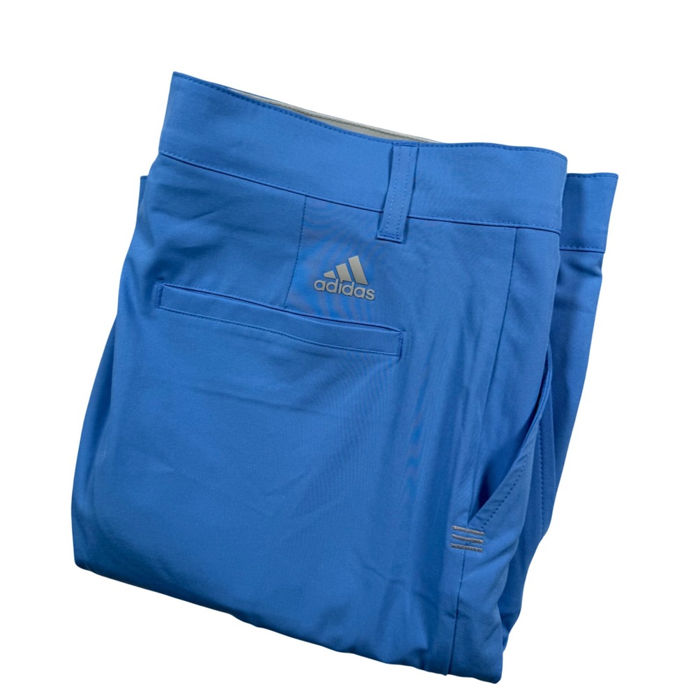 Adidas 365 Golf Shorts Men 36 Blue Performance Stretch Flat Front Athletic